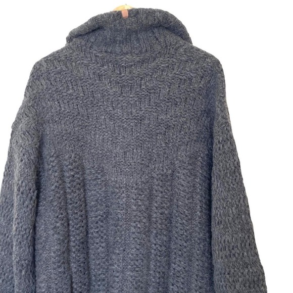 LUNYA Chunky Knit Wool Car Coat in Charcoal, Size X-Small/Small - Picture 8 of 15